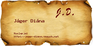 Jáger Diána névjegykártya