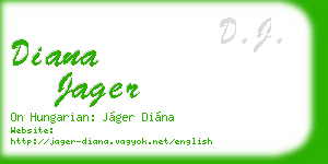 diana jager business card